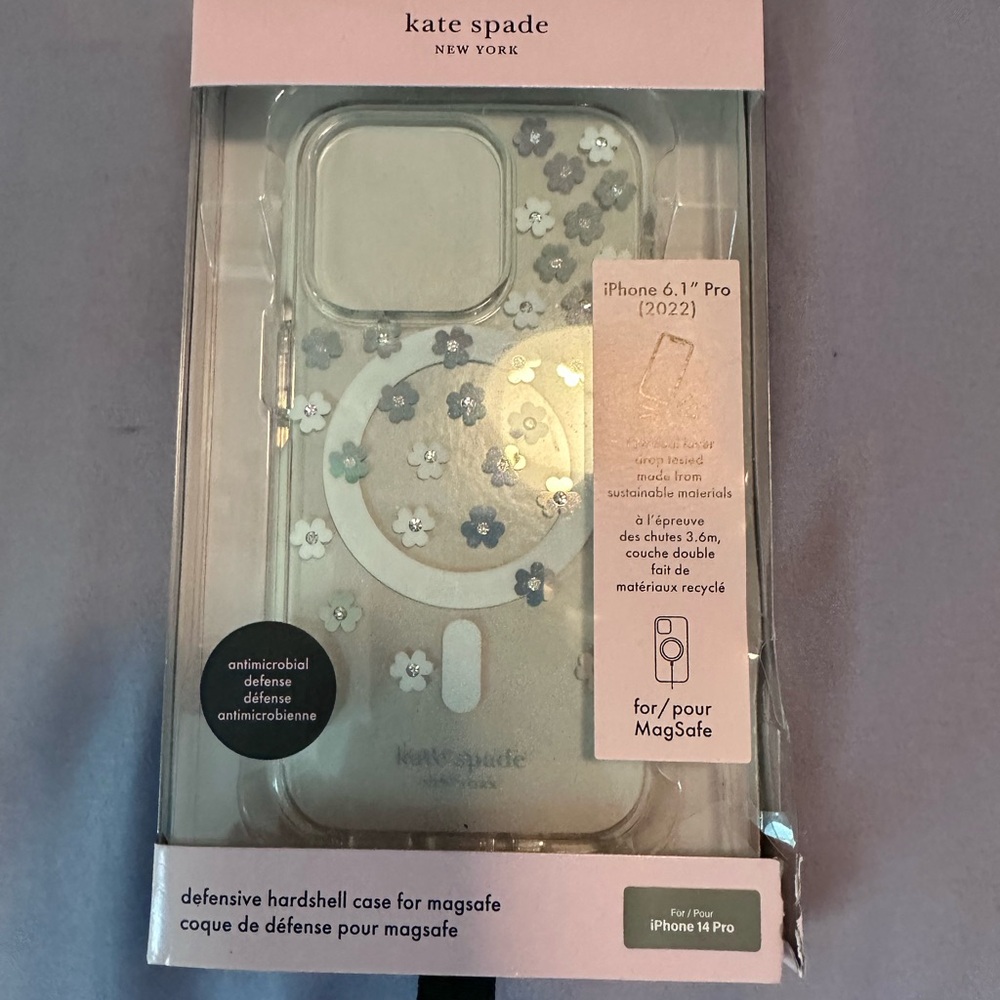 Kate Spade White Protective Case for iPhone